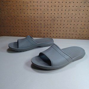 Crocs mens solid gray classic slide sandals 11 M